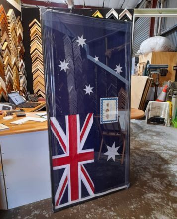 flag framed fabric